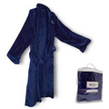 Mink Touch Luxury Robe 48"L -- Navy (Embroidered) ****FREE RUSH****